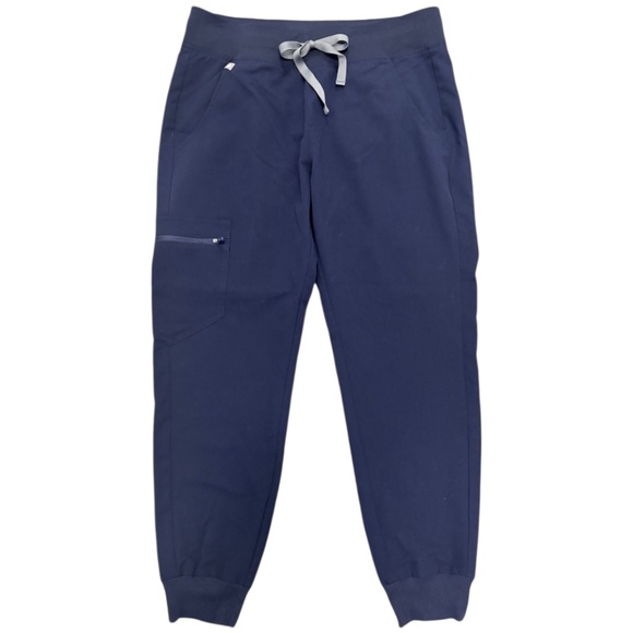 FIGS Zamora 2.0 Jogger Scrub Pants 💙 Navy | Small Petite - Picture 3 of 5